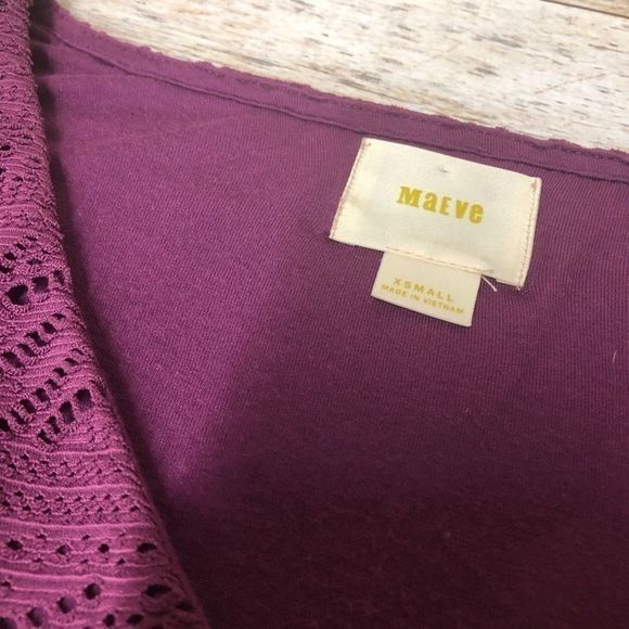 Maeve by Anthropologie eyelet dress purple xs - Picture 5 of 12